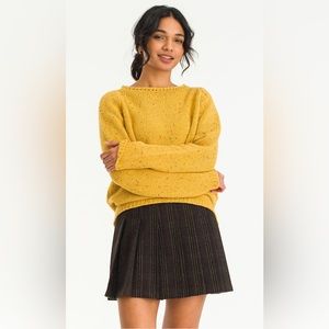 Olive Clothing Flecked Fisherman Sweater Mustard     Size S/M